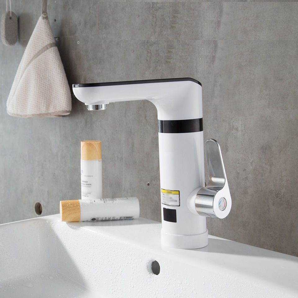 White Deck Mount Instant Hot Water Dispenser For Kitchen And Bathrooms